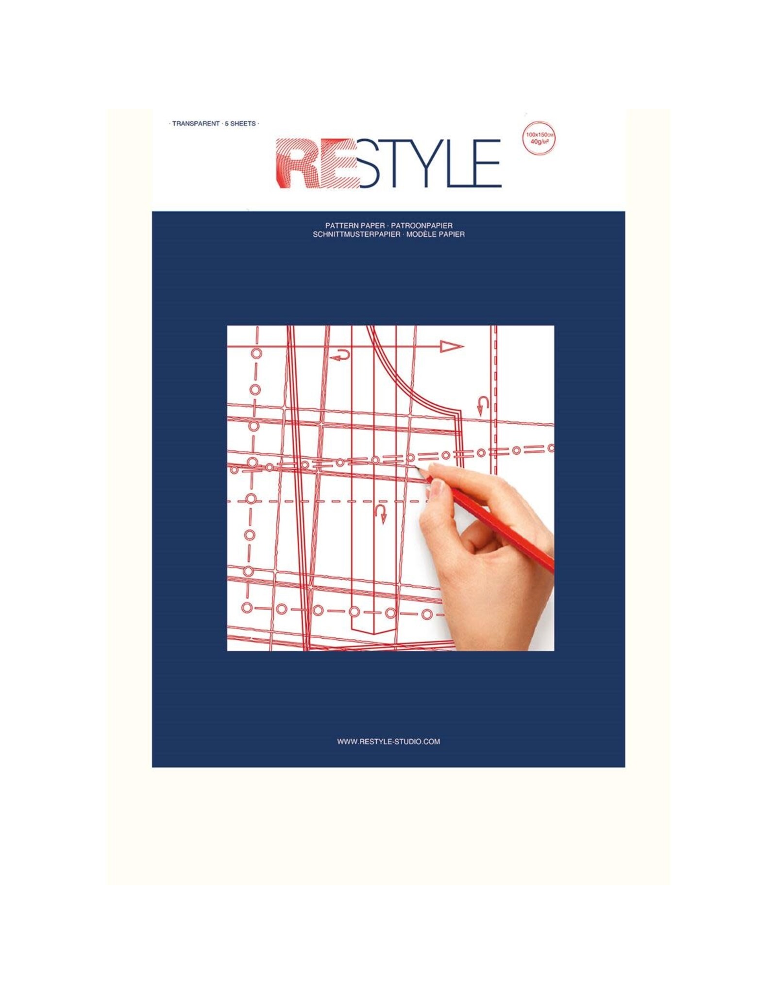 Restyle Restyle - Patroonpapier vellen - 100x150cm - 5 stuks - 40 grams papier