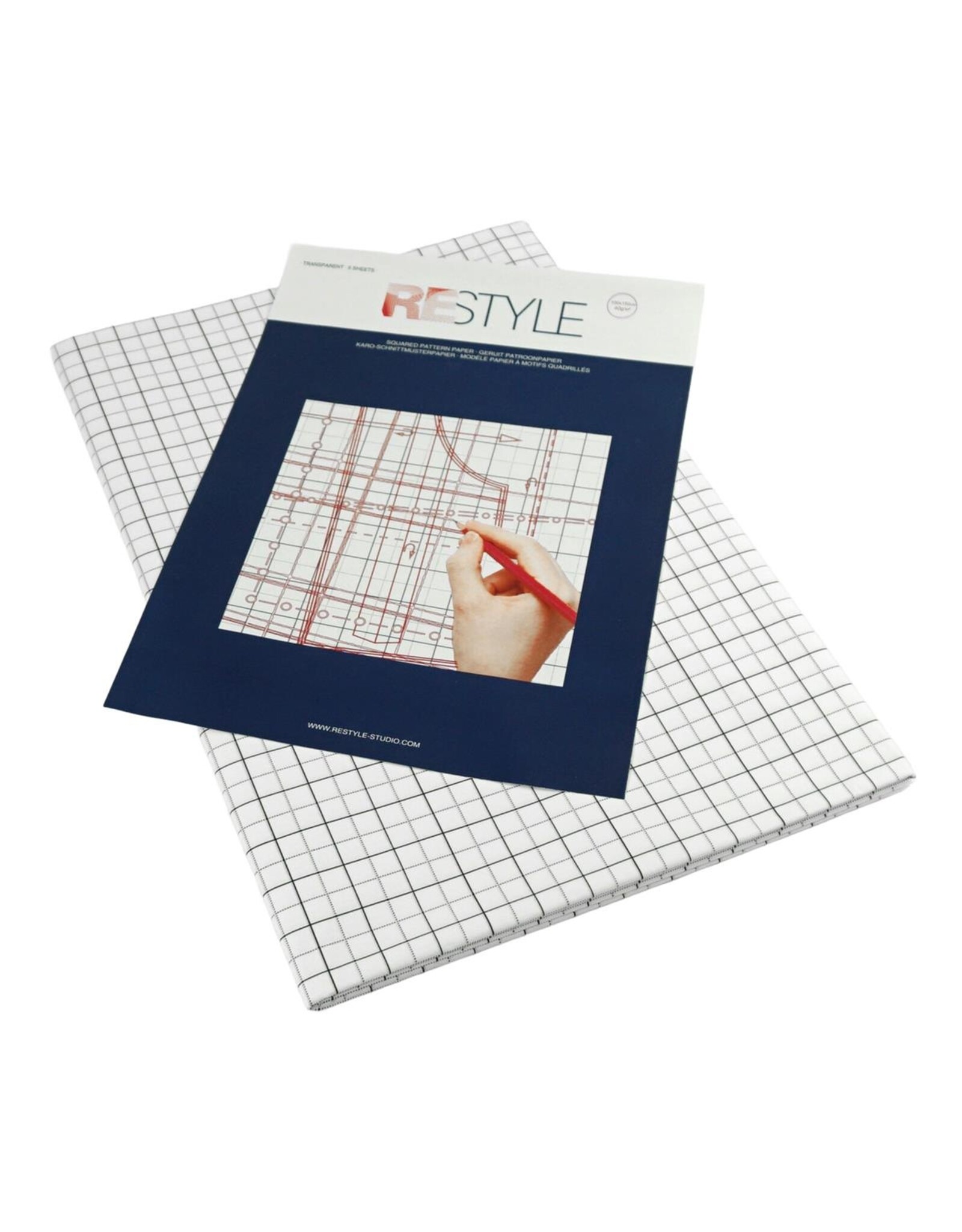 Restyle Patroonpapier vellen - 100x150cm - 5 stuks - Geruit