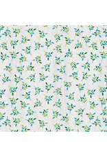 Benartex Contempo Studio Hearty the Snowman - Leaf Sprig Light Grey coupon (± 23 x 110 cm)