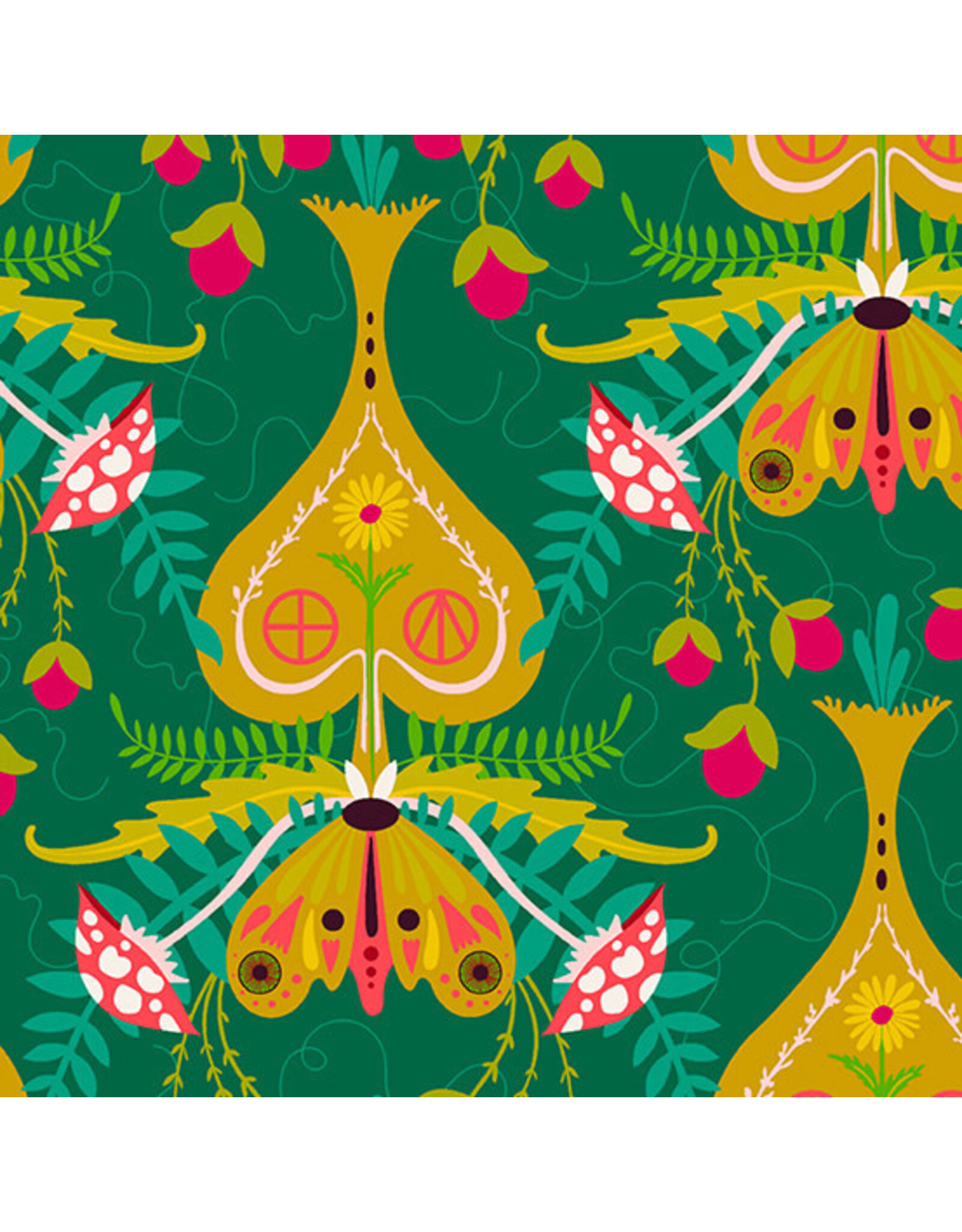 Andover Wildflowers - Spade Emerald coupon (± 46 x 110 cm)