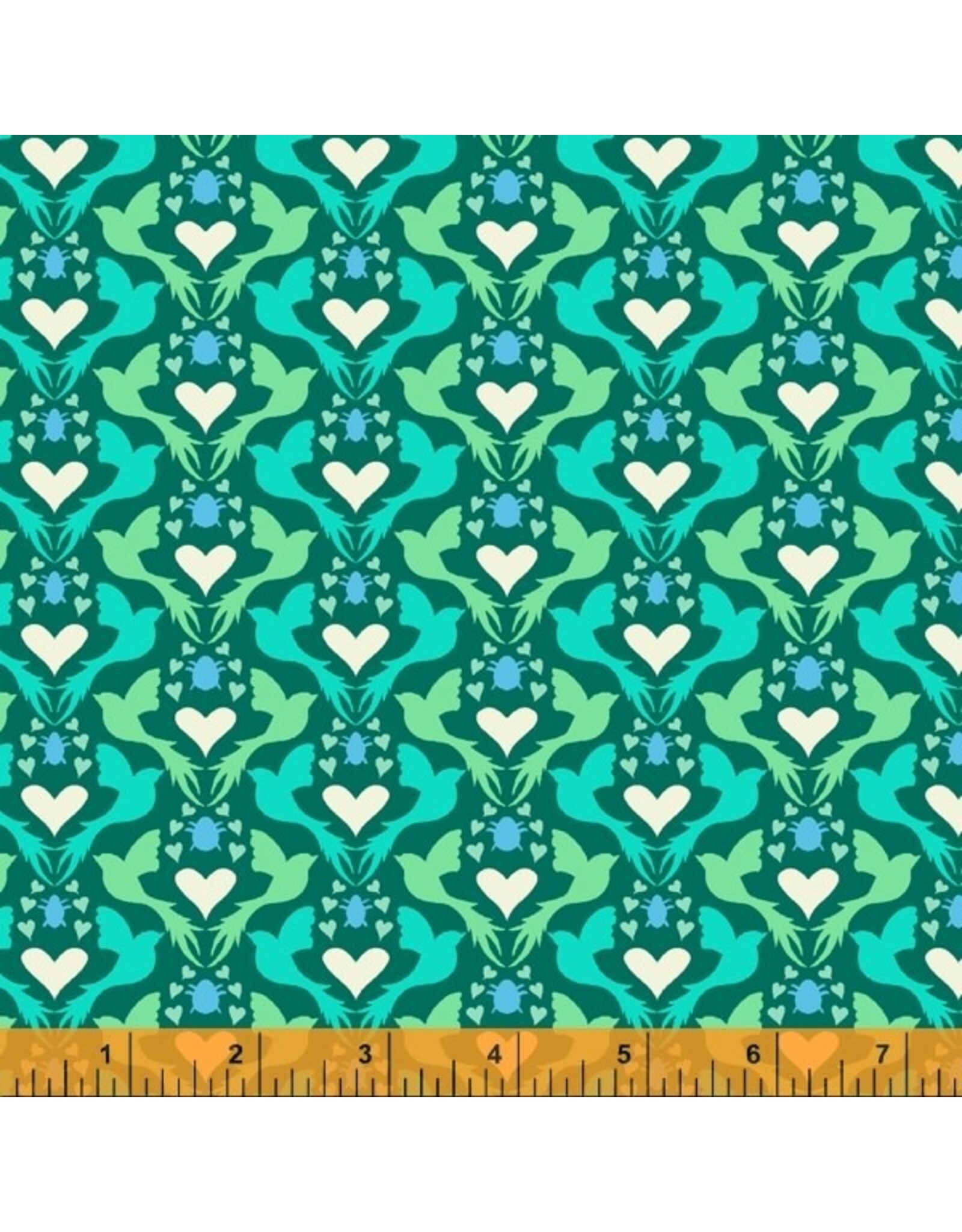Windham Eden - Dovelove Teal coupon (± 43 x 110 cm)