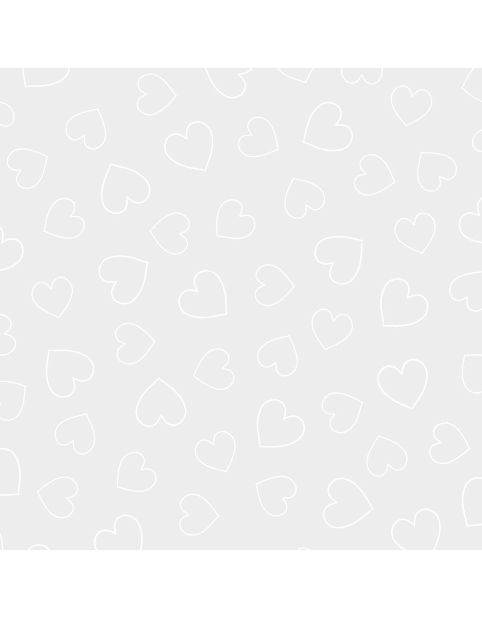 P & B Textiles P&B Textile - Ramblings for every Occasion - Hearts White - RAMO-5961 W