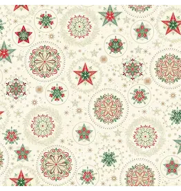 Makower UK Good Tidings - Crystal Cream coupon (± 65 x 110 cm)