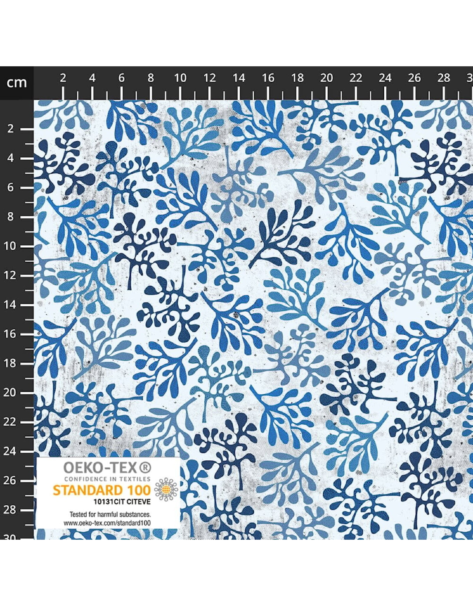 Stof Fabrics Hellan - Follow the Wave - Seaweed Light Blue - 4504-066