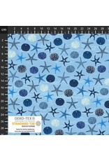 Stof Fabrics Hellan - Follow the Wave - Starfish Blue - 4504-068