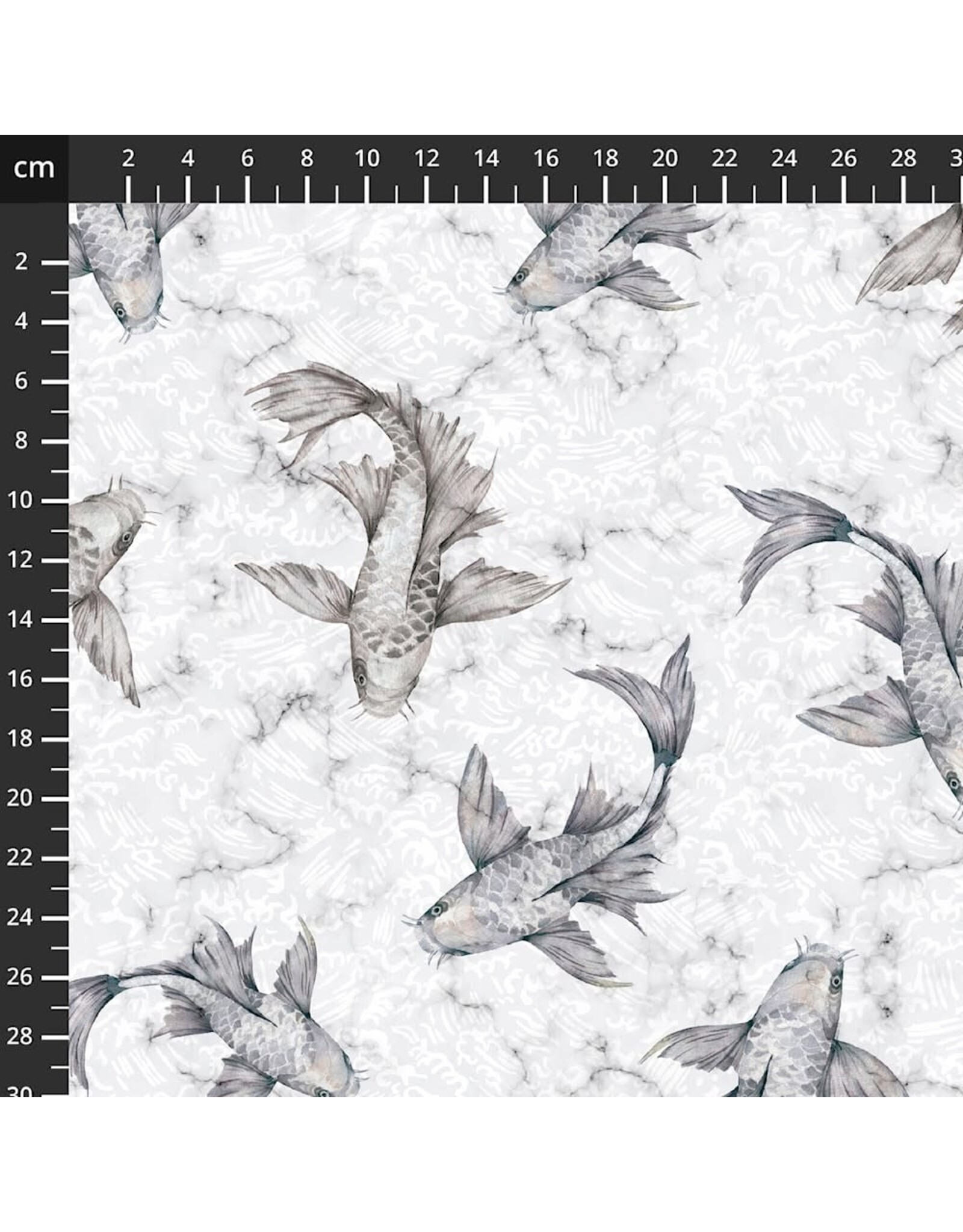 Stof Fabrics Stof Fabrics - Hikari - Koi Grey - 4504-107