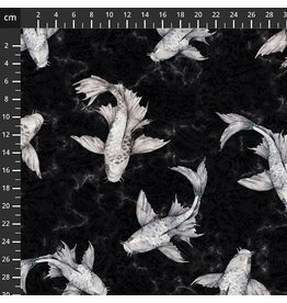Stof Fabrics Hikari - Koi Black