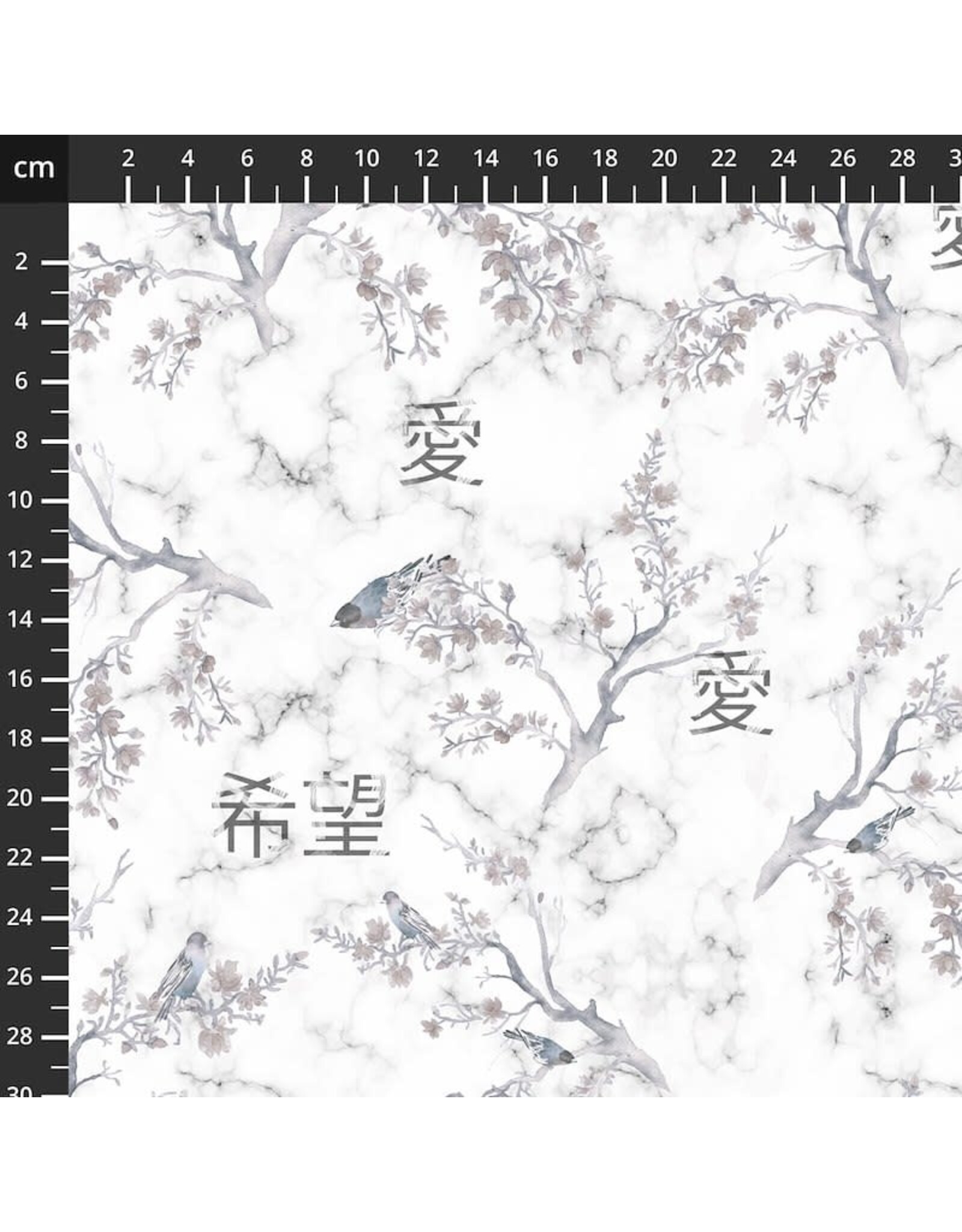 Stof Fabrics Stof Fabrics - Hikari - Cherry Blossom Grey - 4504-110