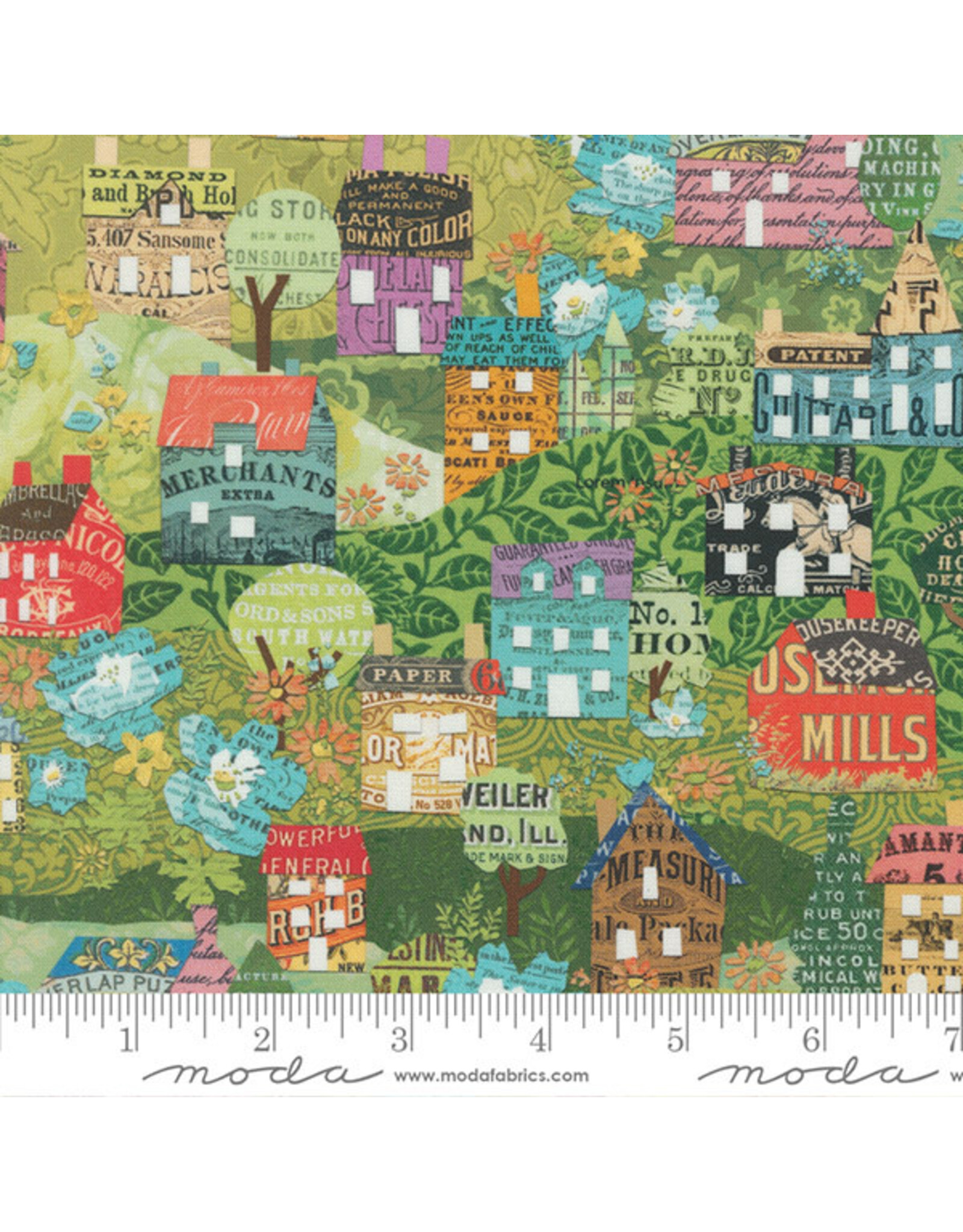 Moda Moda Fabrics - Paper Hamlet - House Hills Sprout - 39563 11