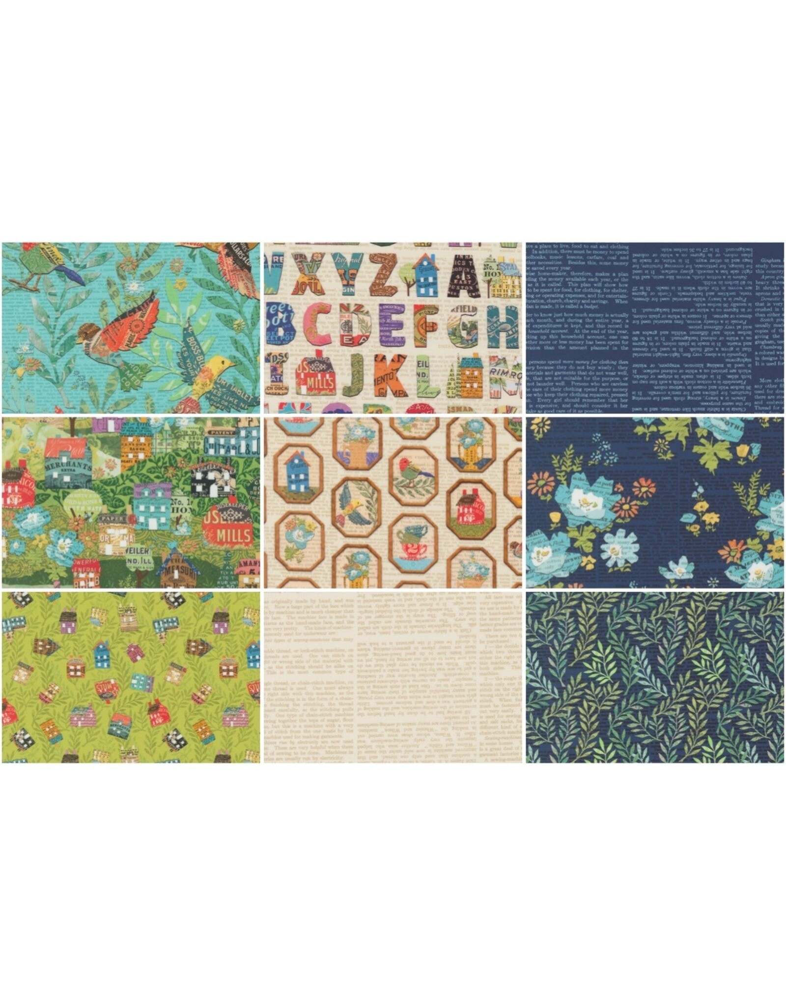 Moda Moda Fabrics - Paper Hamlet - Fat Quarter pakket