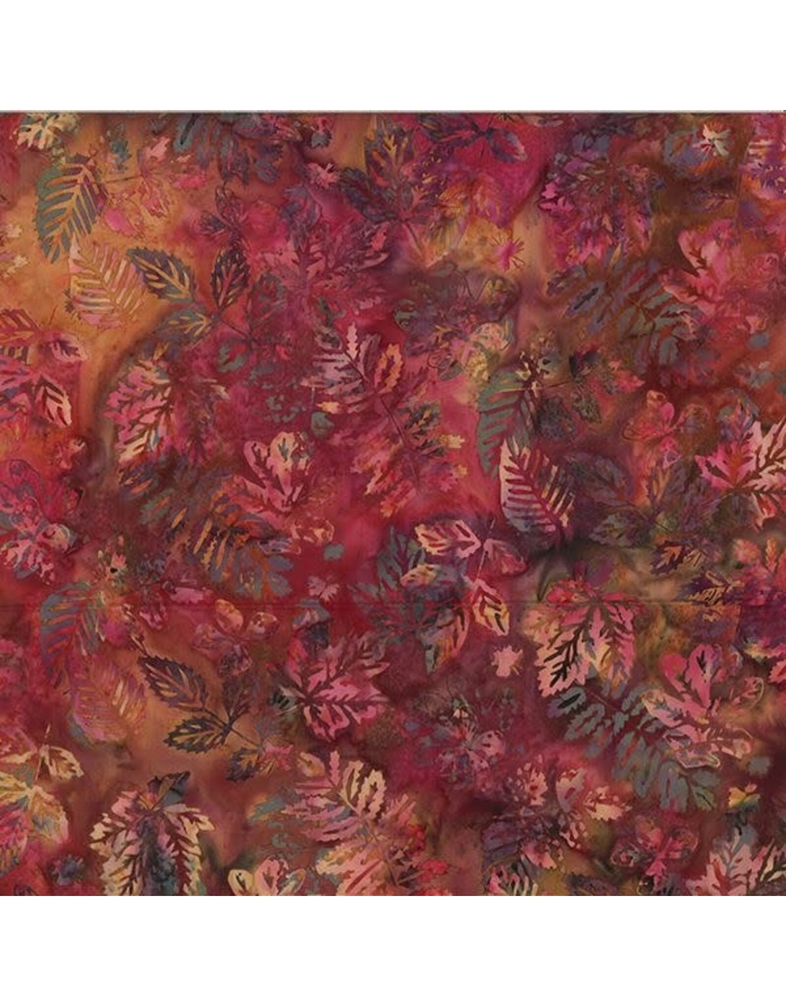 Hoffman Bali Handpaints - Leaves Bohemian coupon (± 71 x 110 cm)