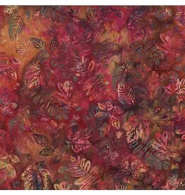 Hoffman Bali Handpaints - Leaves Bohemian coupon (± 71 x 110 cm)