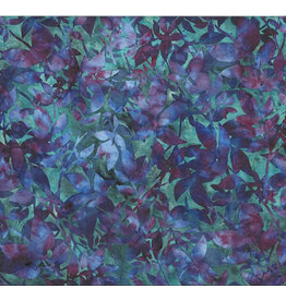 Hoffman Bali Handpaints - Distressed Leaves Jewel coupon (± 45 x 110 cm)