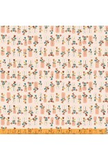 Windham Forget-Me-Not - Flower Jars Soft Pink coupon (± 69 x 110 cm)