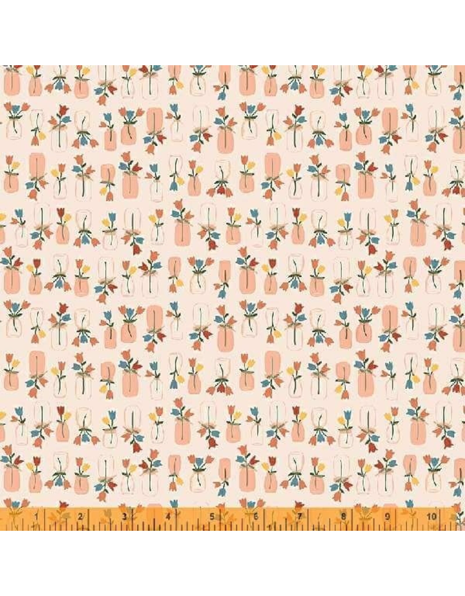 Windham Forget-Me-Not - Flower Jars Soft Pink coupon (± 69 x 110 cm)