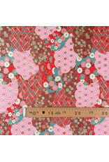 Naka Fabrics Naka Fabrics - Japanese Fabric - Hexagon Red - 1750-44D