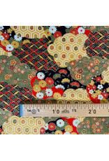 Naka Fabrics Naka Fabrics - Japanese Fabric - Hexagon Gold - 1750-44A