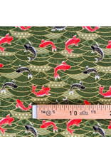 Naka Fabrics Naka Fabrics - Japanese Fabric - Koi Green - 1750-82D