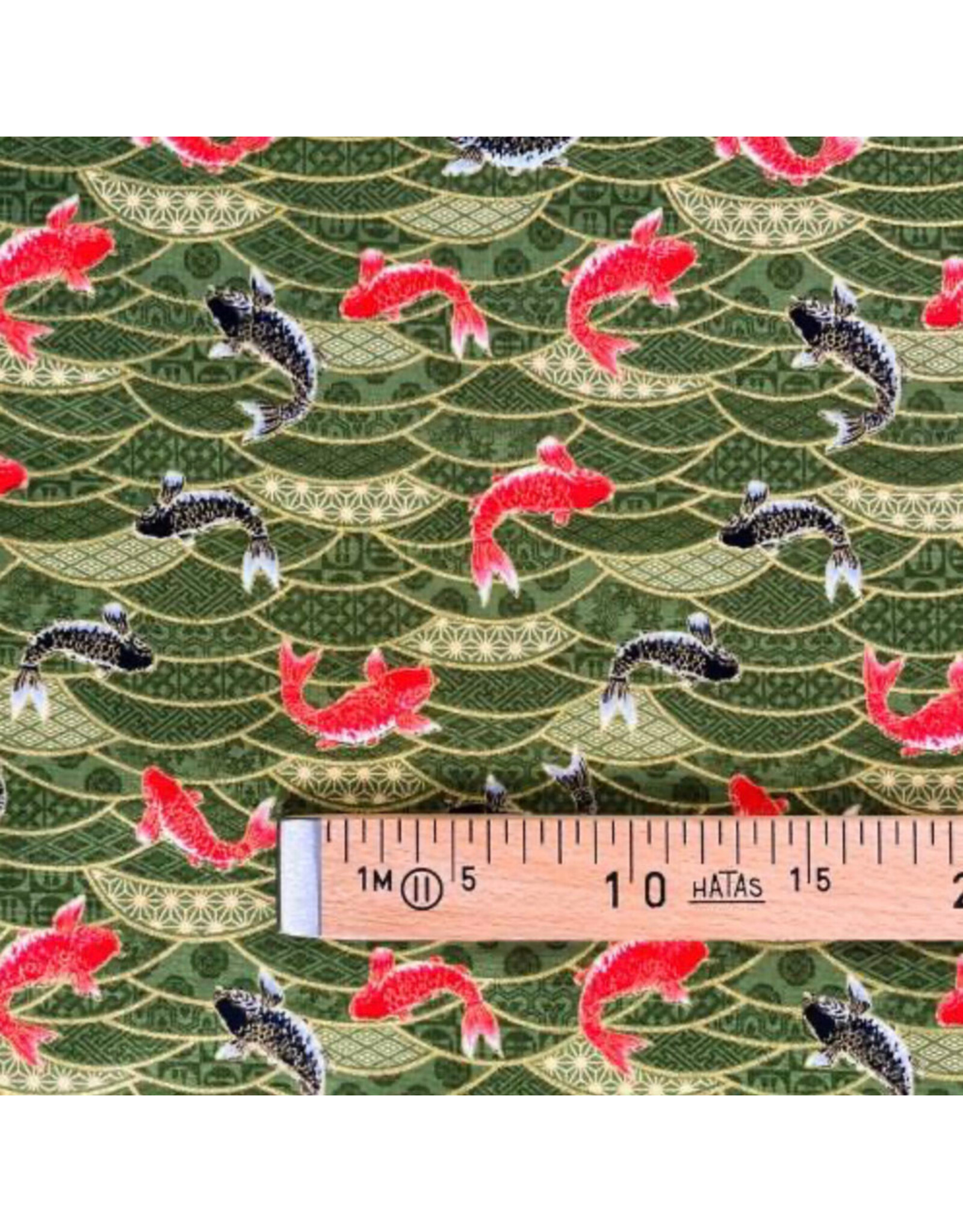 Naka Fabrics Naka Fabrics - Japanese Fabric - Koi Green - 1750-82D