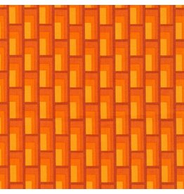 Robert Kaufman Planetarium - Bricks Terracotta coupon (± 47 x 110 cm)