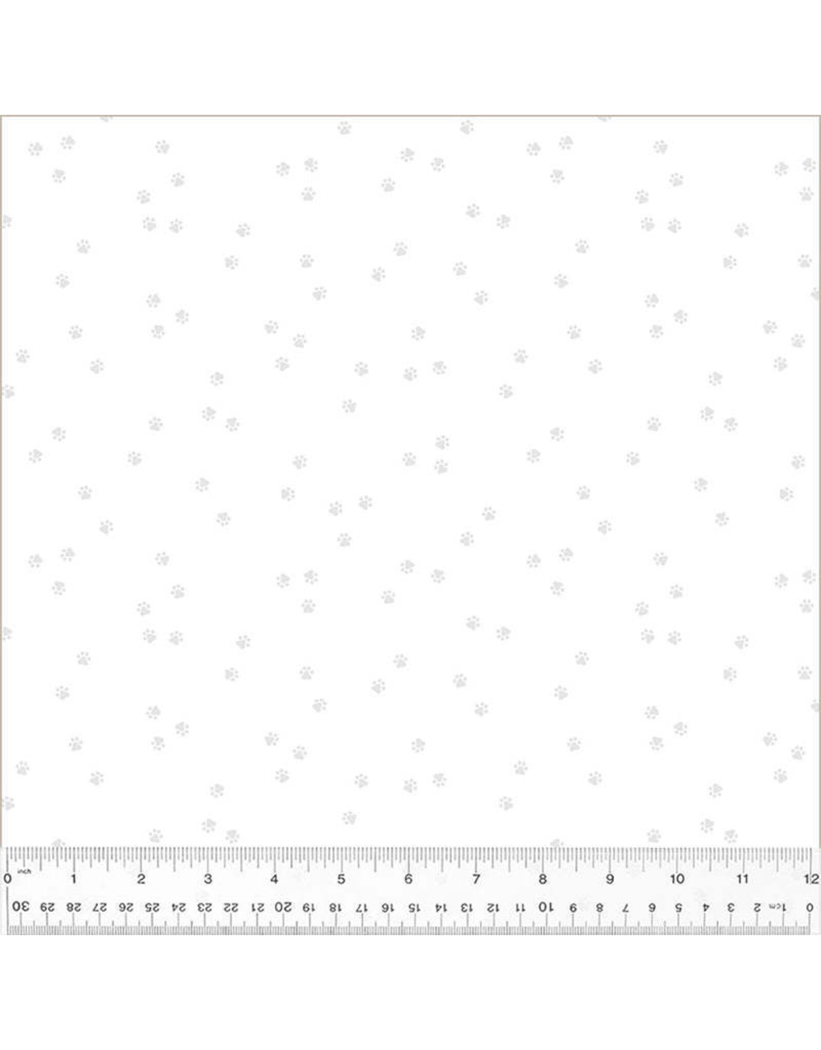 Windham Windham - Frosting - Puppy Paws - 54602-1 - white on white