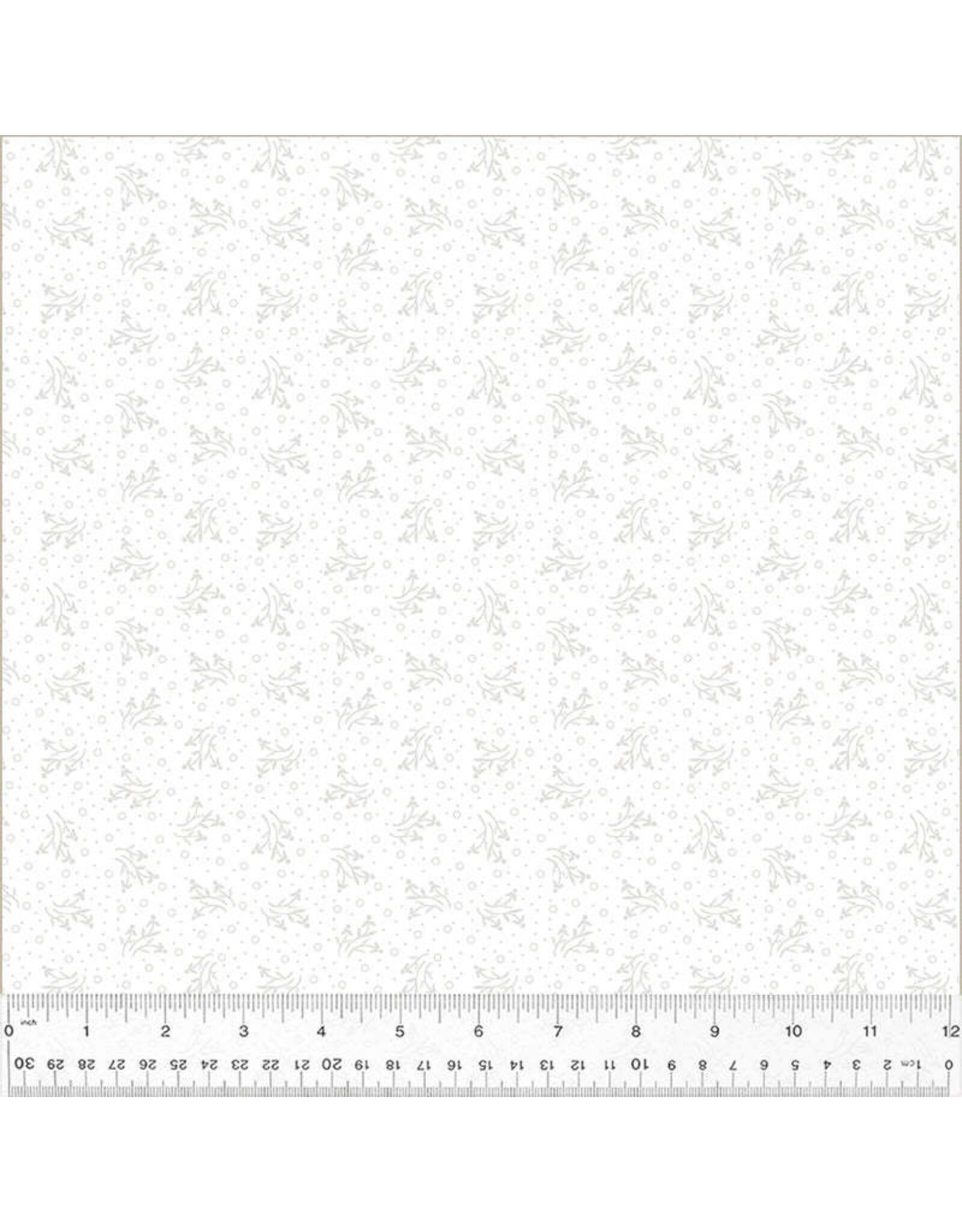 Windham Windham - Frosting - Tossed Posy - 54605-1 - white on white