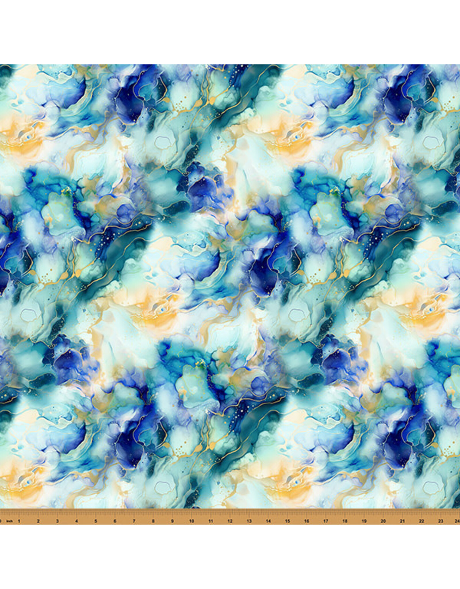 Hoffman Hoffman Fabrics - Flourish - Watercolor Ocean - X5628-73