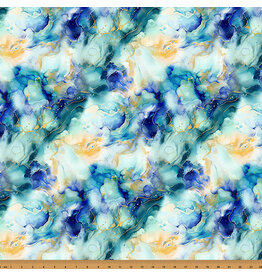 Hoffman Flourish - Watercolor Ocean