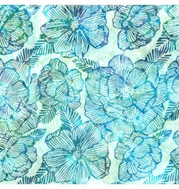 Hoffman Bali Handpaints - Stripy Floral Light Bright