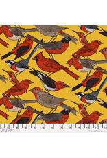 FreeSpirit Birds of a Feather - Bird Stack Saffron coupon (± 60 x 110 cm)