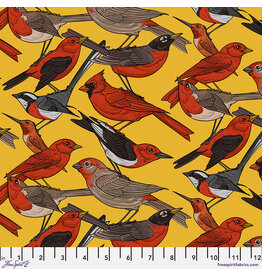 FreeSpirit Birds of a Feather - Bird Stack Saffron coupon (± 60 x 110 cm)