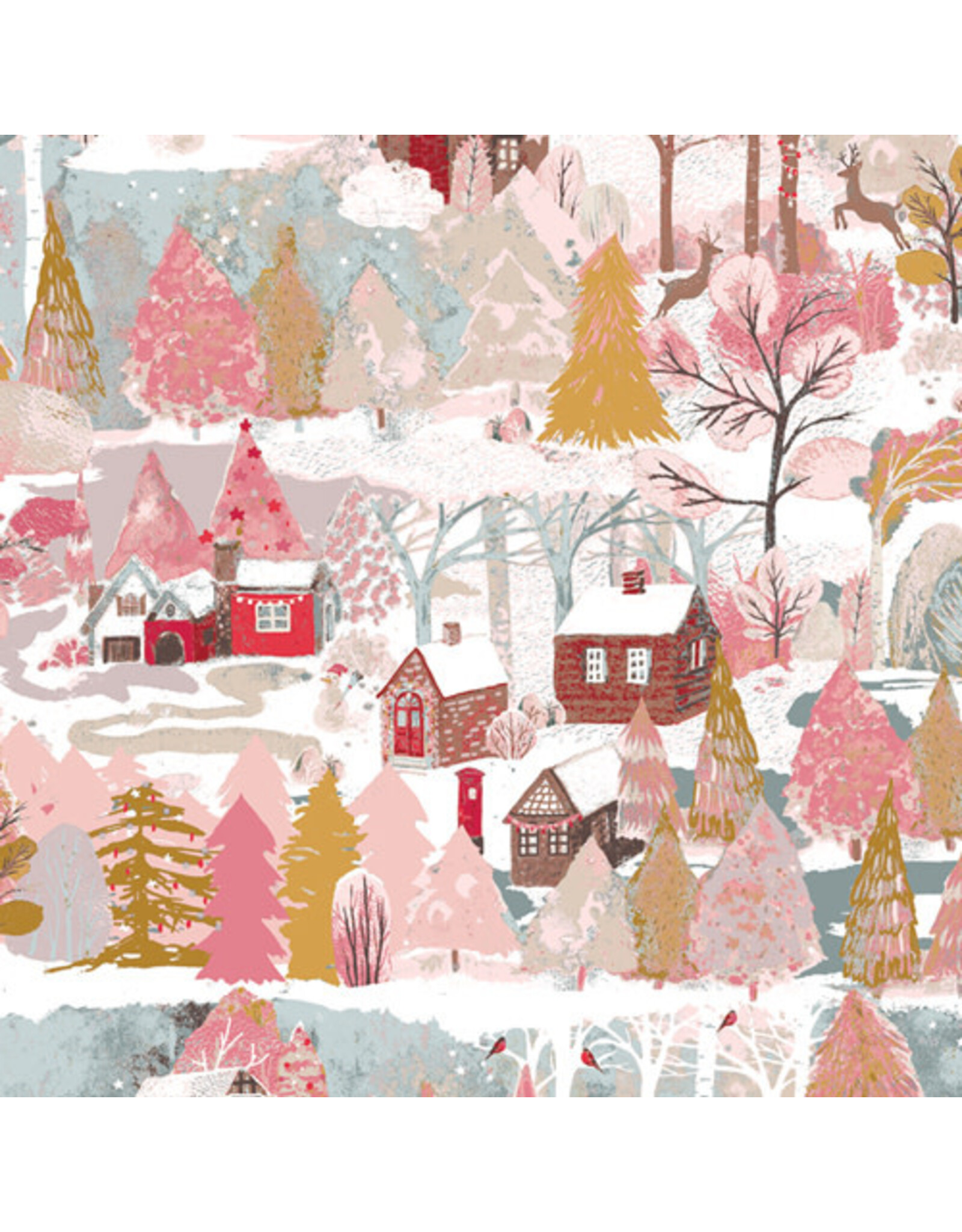Art Gallery Fabrics Adventale - Christmas Village coupon (± 51 x 110 cm)