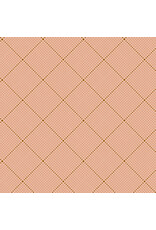 Andover Fabric from the Attic - Gridlock Clay coupon (± 63 x 110 cm)