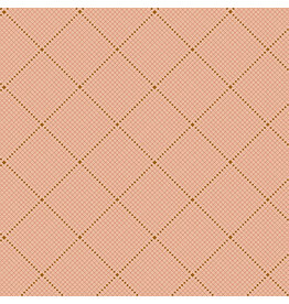 Andover Fabric from the Attic - Gridlock Clay coupon (± 63 x 110 cm)
