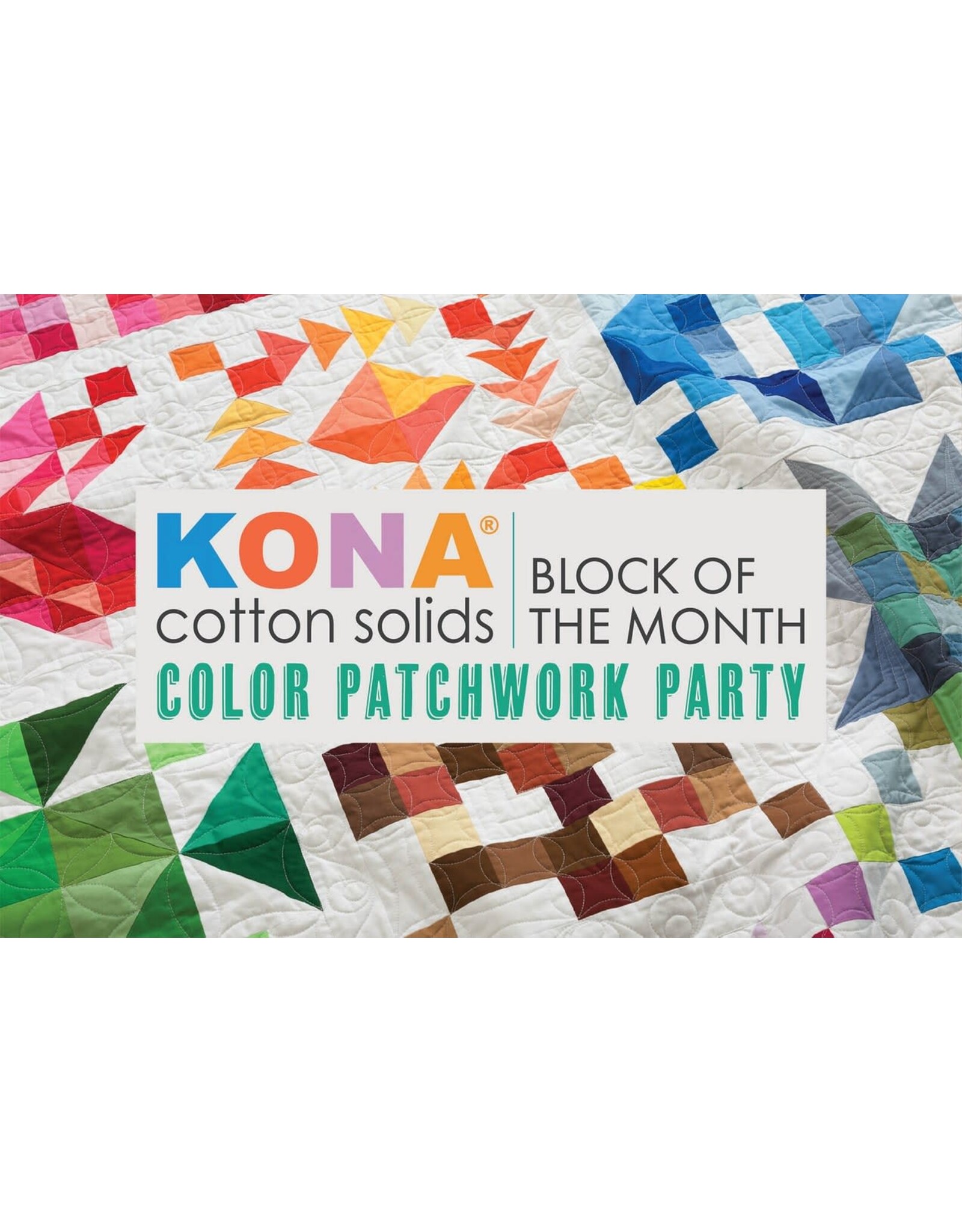 Robert Kaufman Kona Block of the Month - Color Patchwork Party - reservering