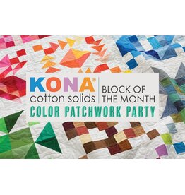 Robert Kaufman Kona Block of the Month - Color Patchwork Party - reservering