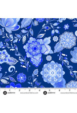 Andover Libs Elliott - Amsterdam - Floret Cobalt - A-1690-B