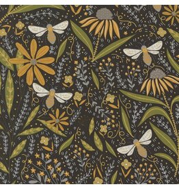 Moda Bee Garden - Bee Garden Black coupon (± 55 x 110 cm)