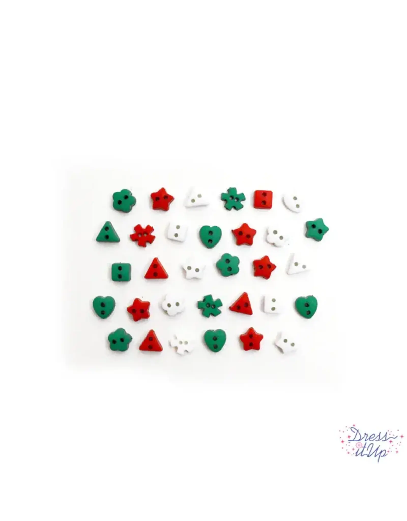 Dress It Up Dress it Up - Holiday Collection - Micro Shapes Christmas Mix - 11784 - buttons