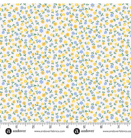 Makower UK Country Cuttings - Daisy Yellow coupon (± 69 x 110 cm)