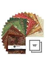 Makower UK Golden - Layer Cake - 42 pcs. 10 x 10 inch squares