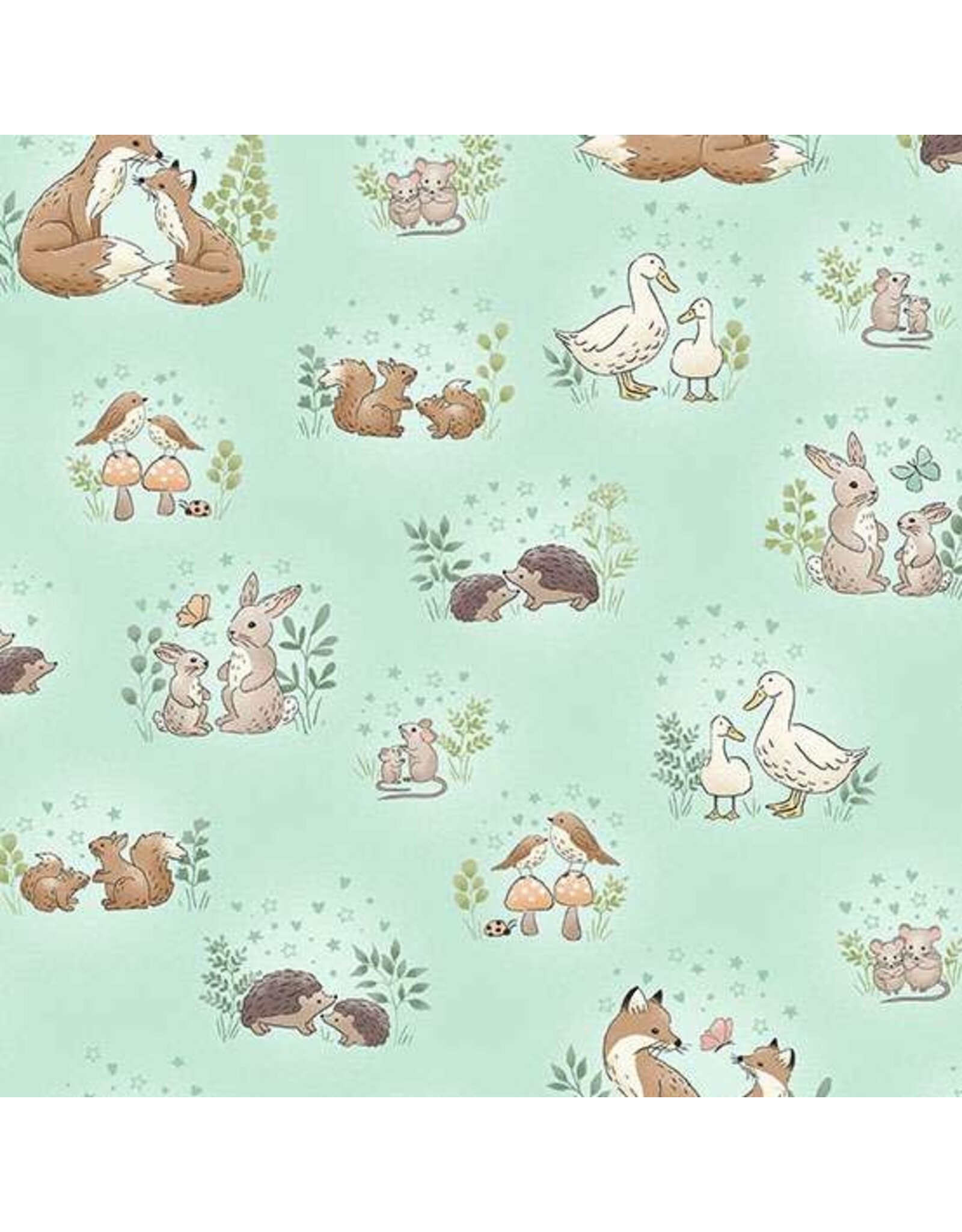 Makower UK Makower UK - Little Ones - Hugs Teal - 189-T