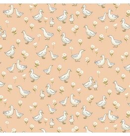 Makower UK Little Ones - Ducks Coral