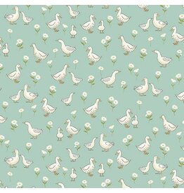 Makower UK Little Ones - Ducks Teal