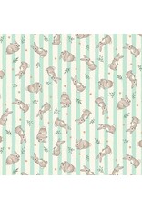 Makower UK Makower UK - Little Ones - Bunnies Teal - 191-T