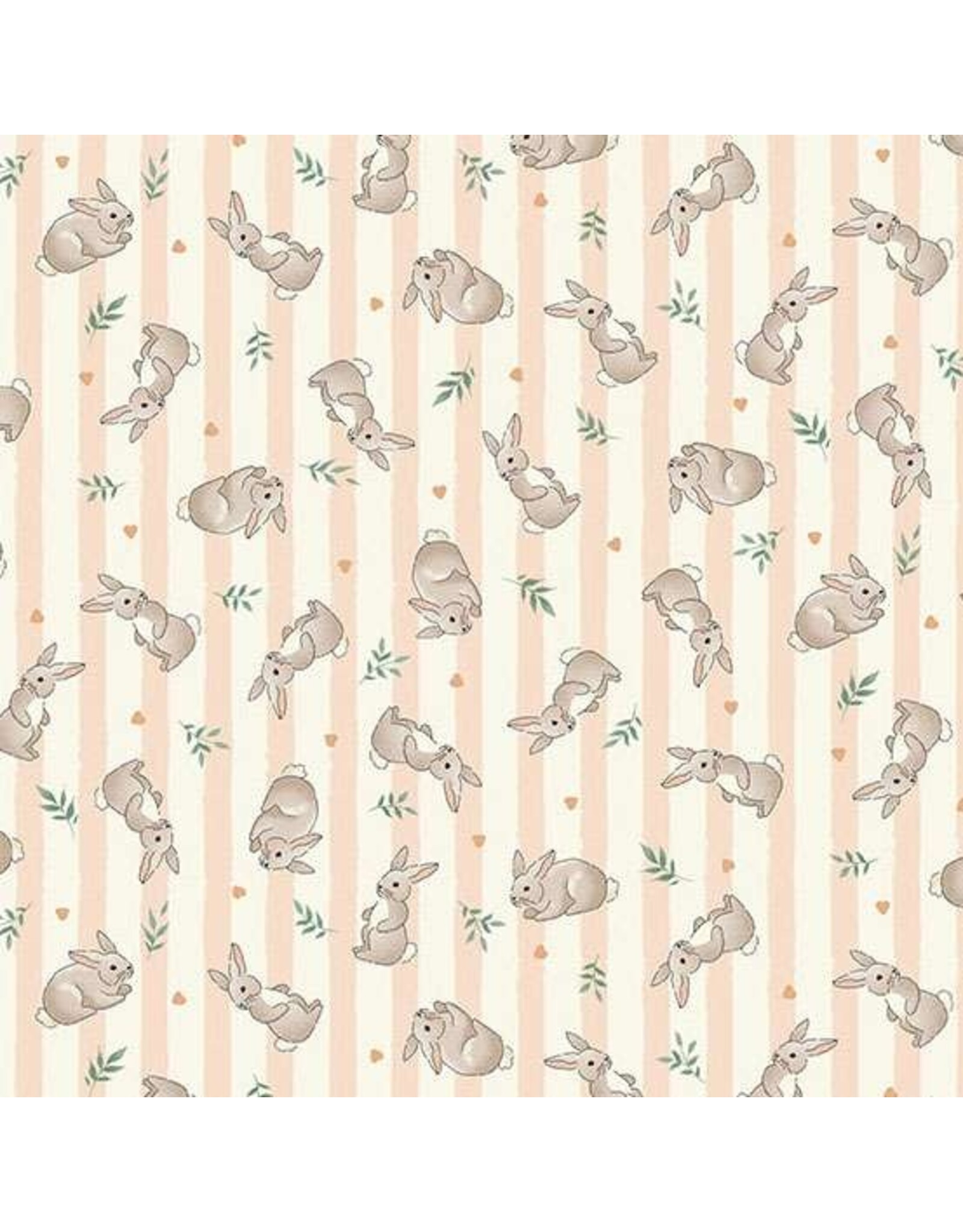 Makower UK Makower UK - Little Ones - Bunnies Coral - 191-C