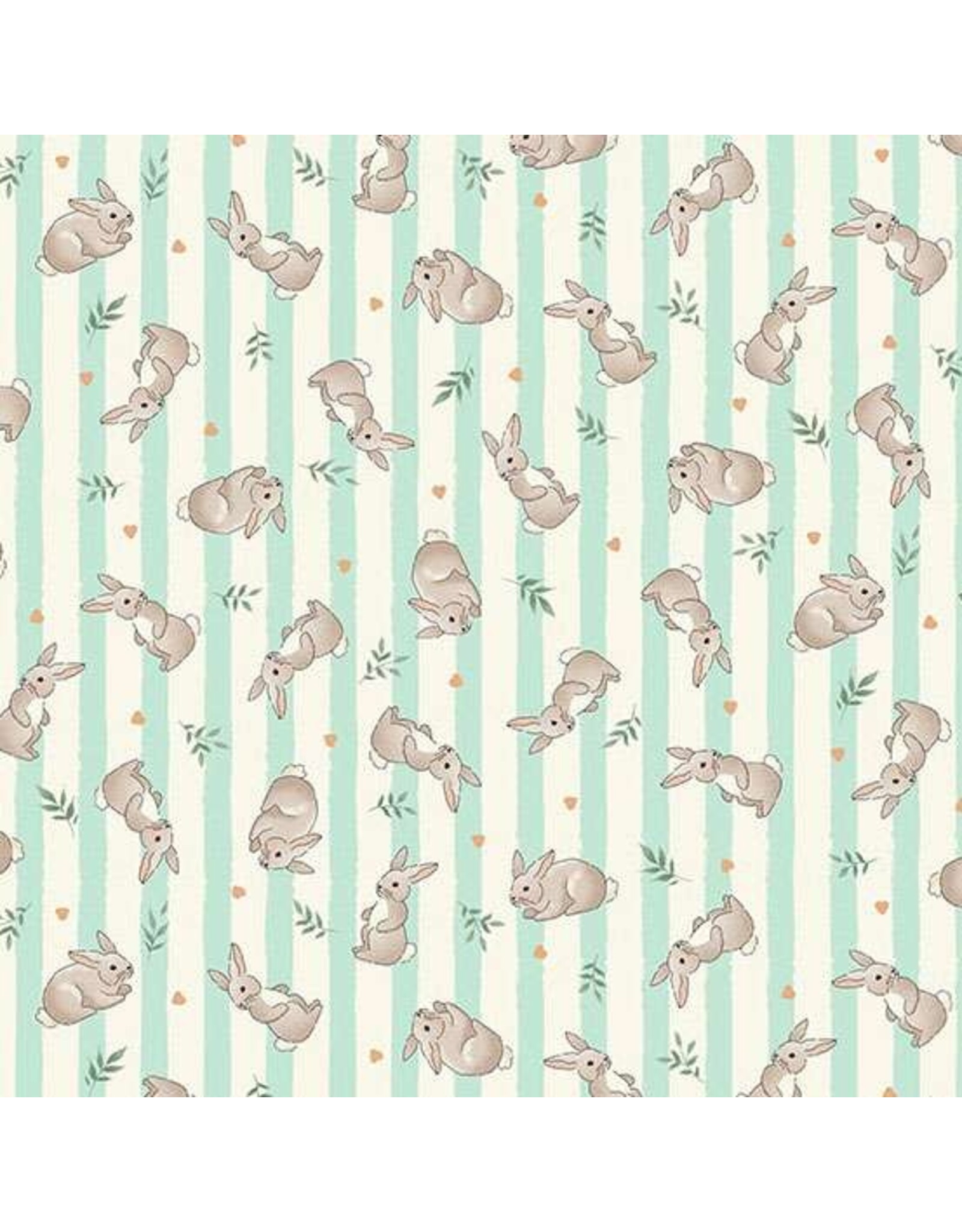 Makower UK Makower UK - Little Ones - Bunnies Teal - 191-T
