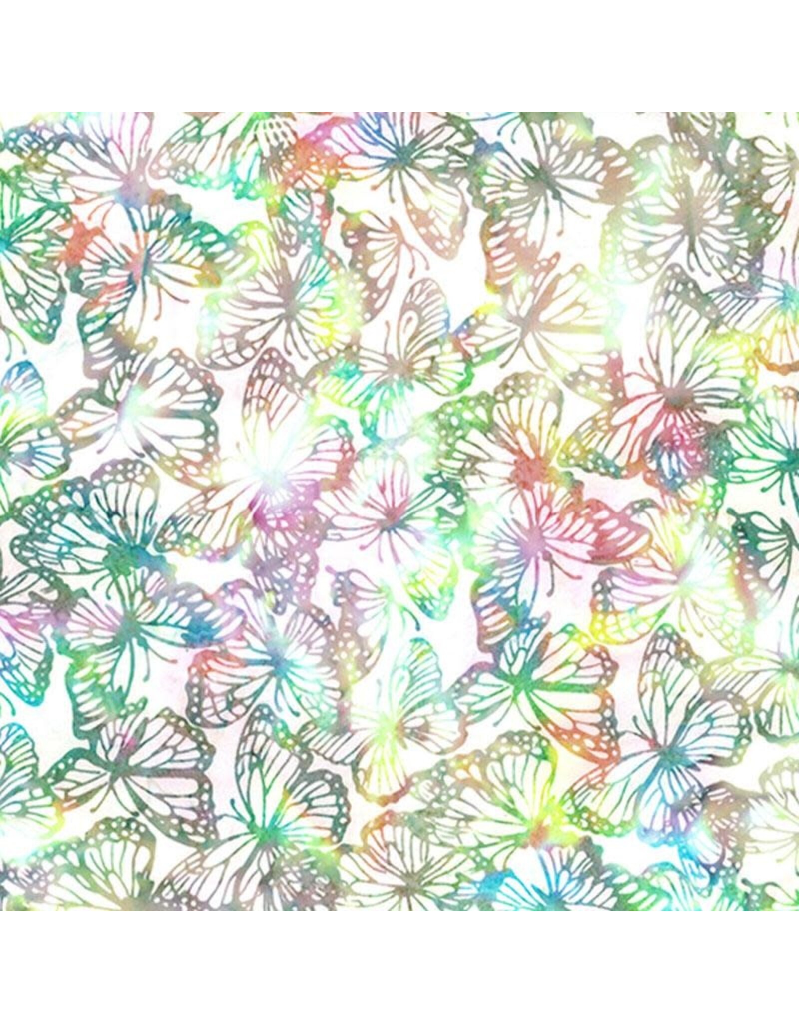 Hoffman Hoffman Fabrics - Bali Handpaints - Butterflies Spring - X2623-145