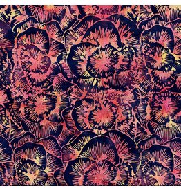 Hoffman Bali Handpaints - Linear Peony Persimmon