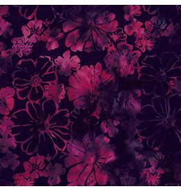 Hoffman Bali Handpaints - Bold Floral Huckleberry